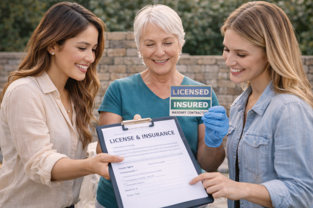 Is the Masonry Contractor Licensed and Insured? 