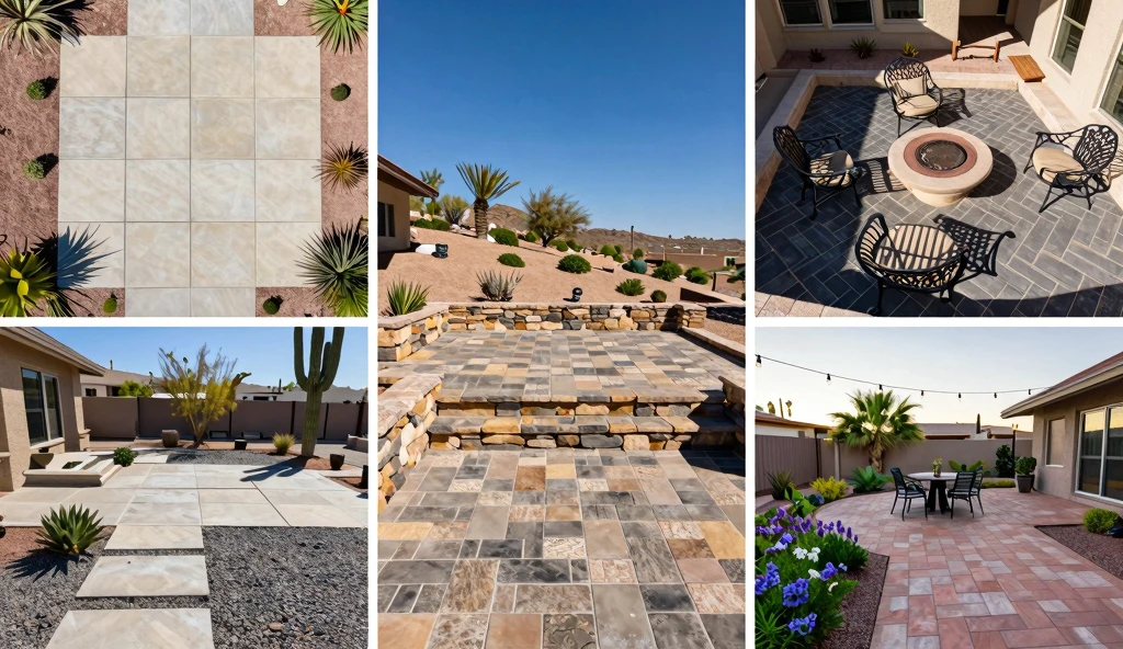 paver patio design ideas Tucson Arizona desert homes collection