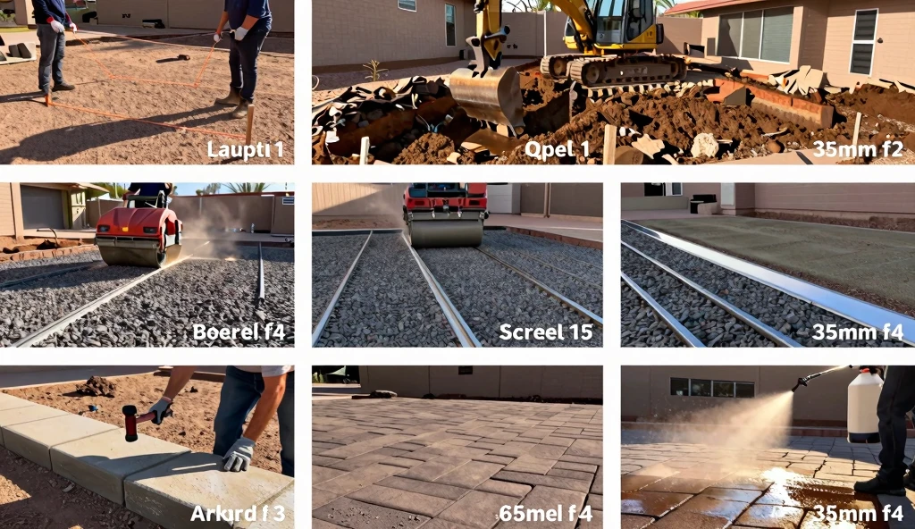 paver patio installation process step by step Tucson Arizona masonry contractor