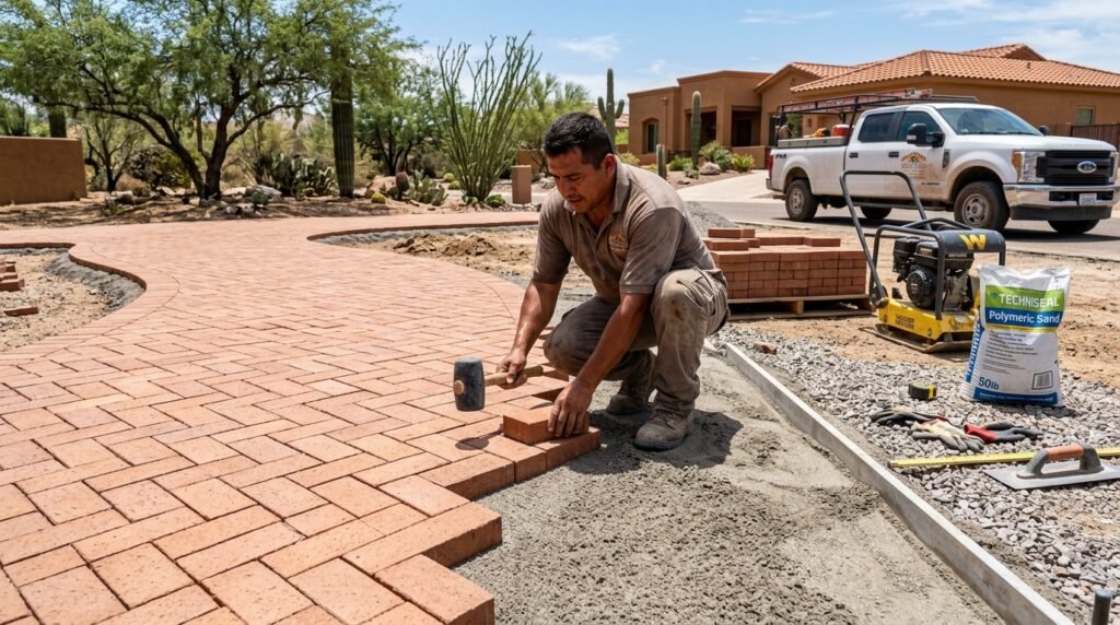 brick pavers cost Tucson Arizona 2026 installation project estimate